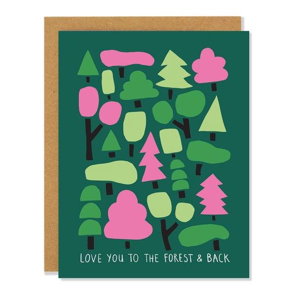 Forest And Back Greeting Card