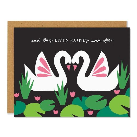 Swan Wedding Card