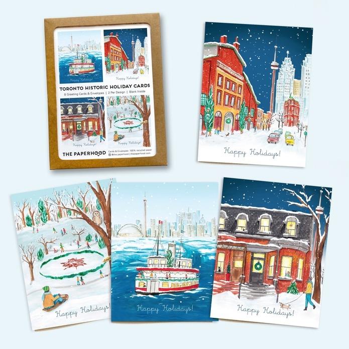 Toronto Holiday Historic Greeting Cards, Box of 8