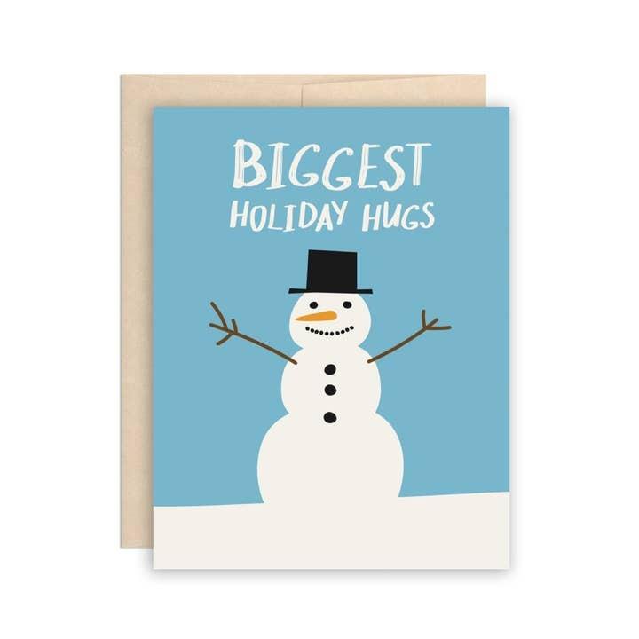 Snowman Hugs Holiday Cards, Box of 8