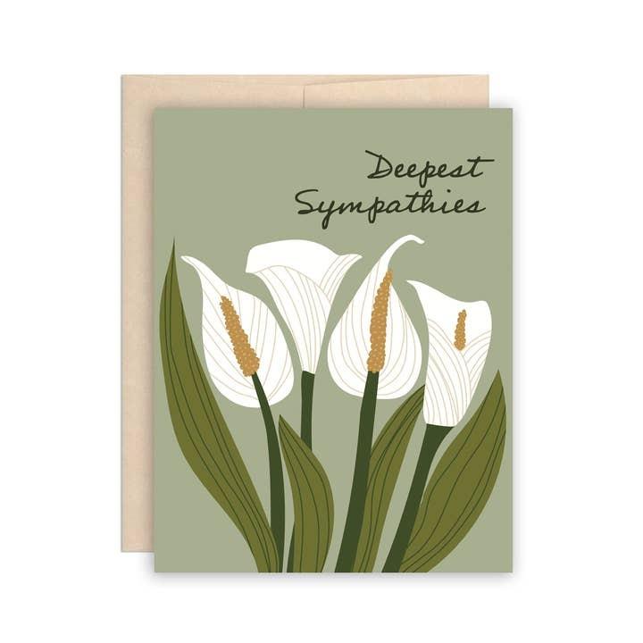 Calla Lillies Sympathy Card