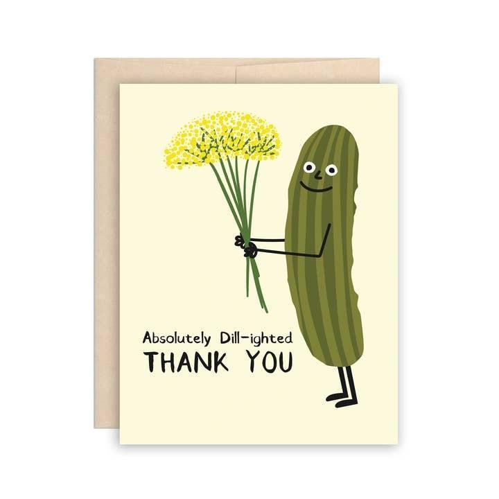 Dill Pickle Flowers Thank You Card