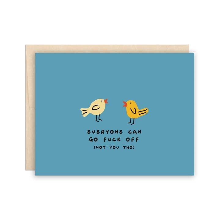 Birds Swearing Greeting Card