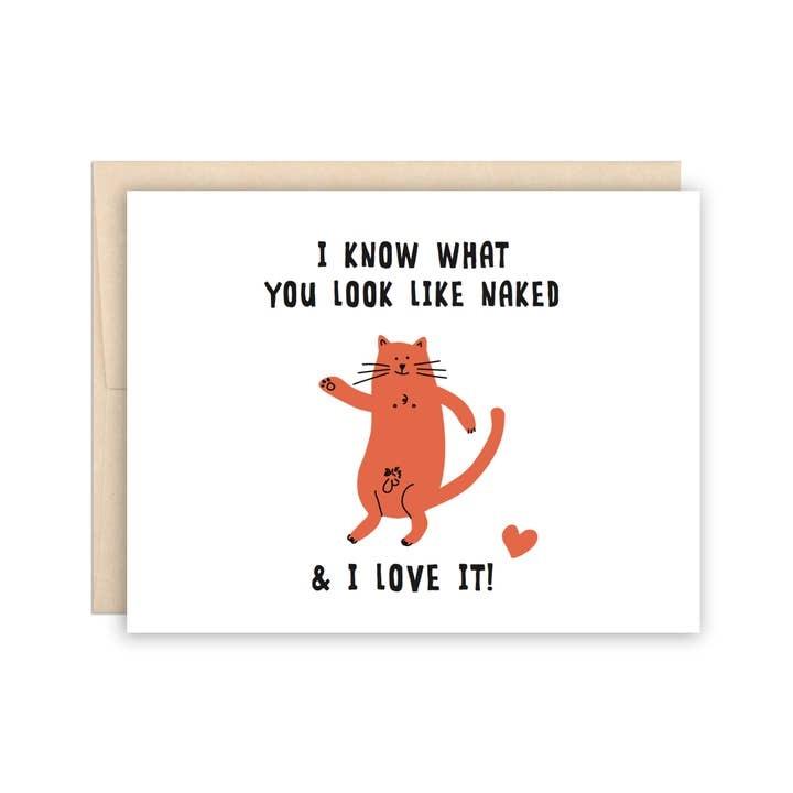 Full Frontal Cat Valentine's Day Card