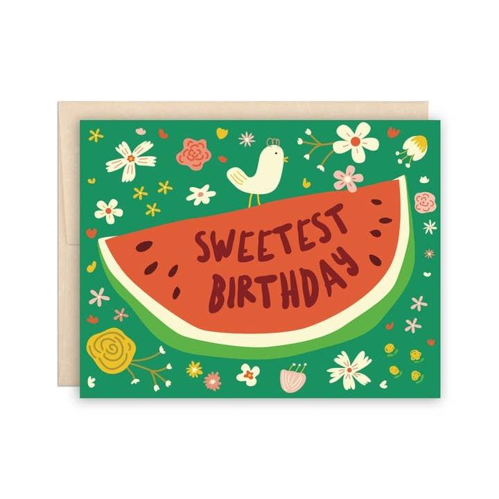 Sweetest Watermelon Birthday Card