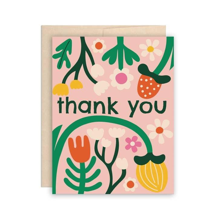 Flower Garden Thank You Card