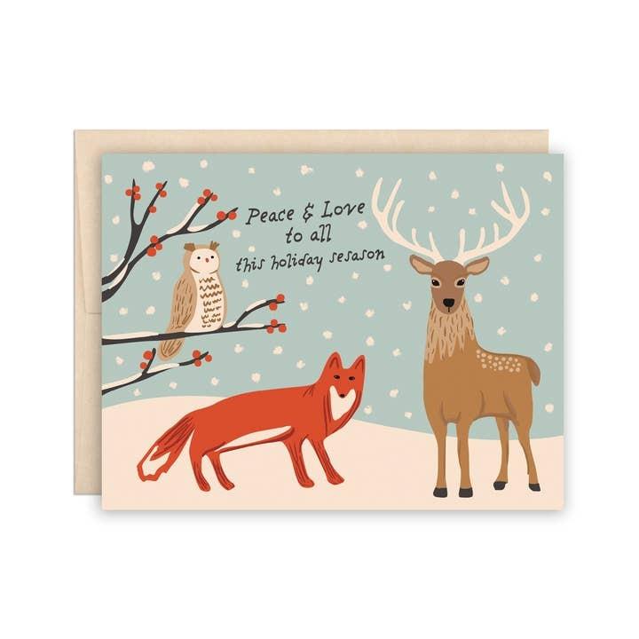 Woodland Holiday Cards, Box of 8