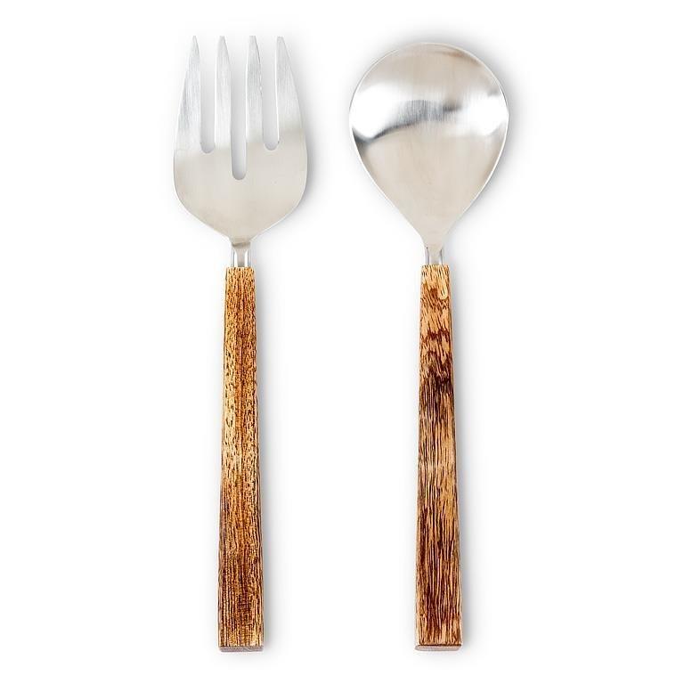 Wood Handled Salad Servers, Set of 2