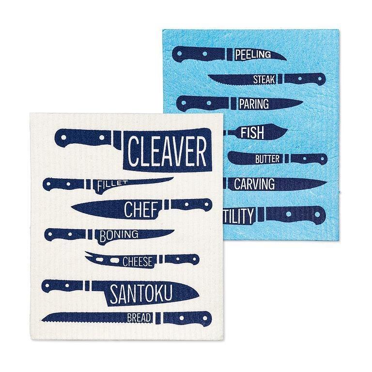 Knives Swedish Dishcloth, Set of 2