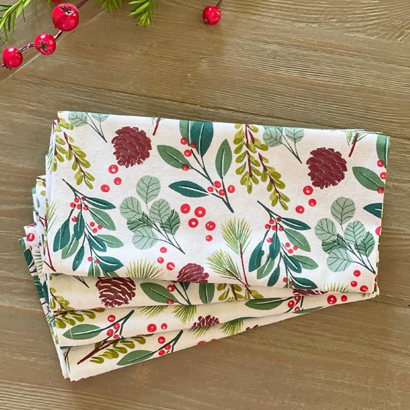 Holiday Greens Napkin, Set of 4