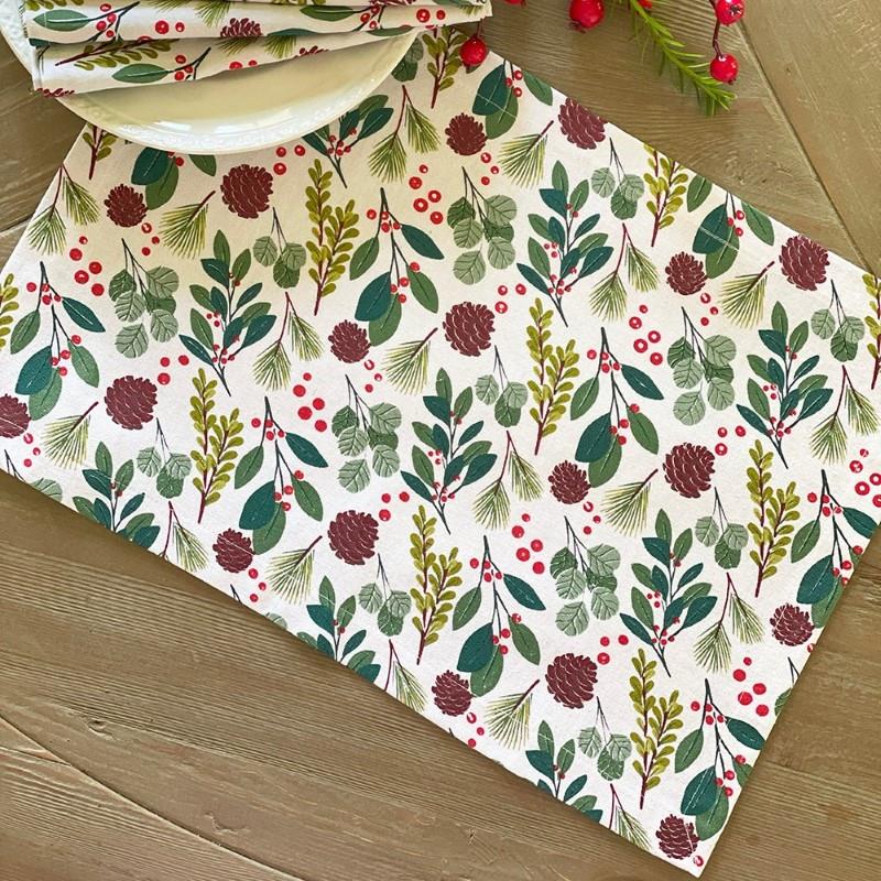 Holiday Greens Placemat, Set of 4