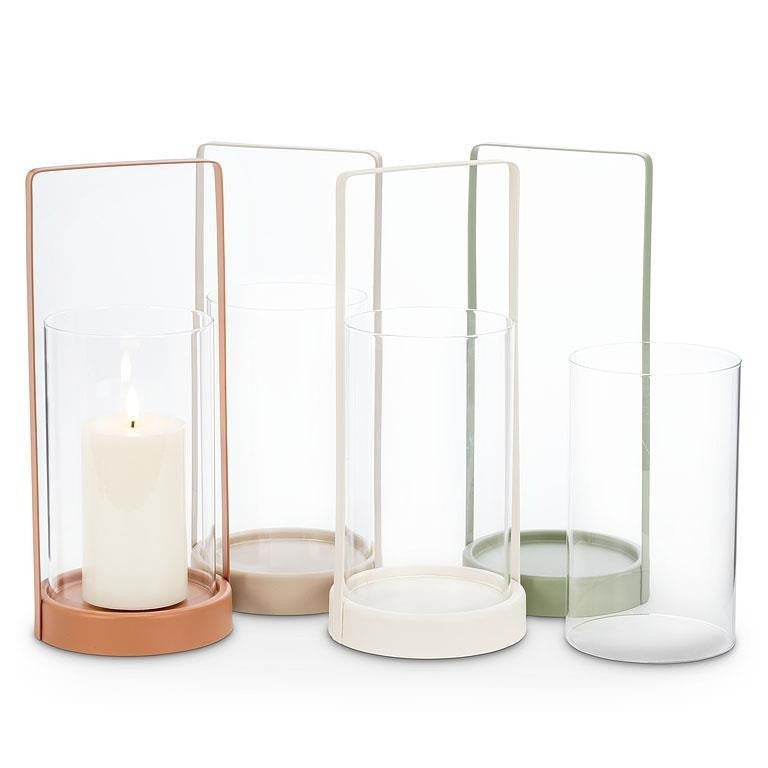 Large Cylinder Lanterns, 13"H