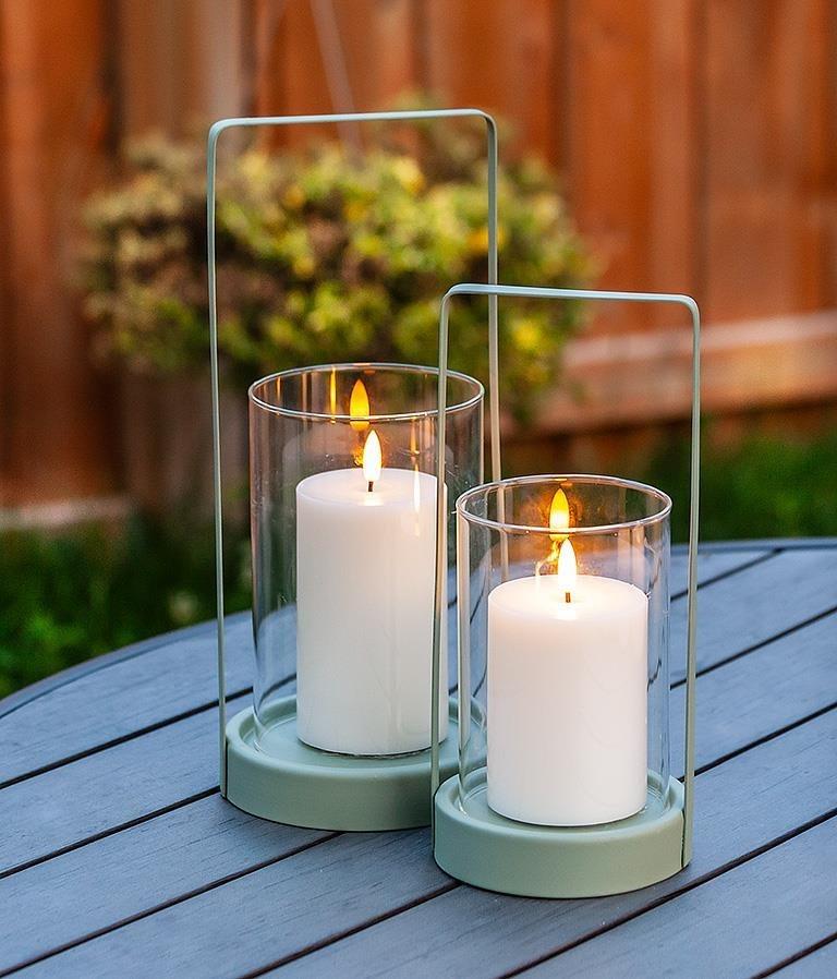 Small Cylinder Lanterns, 10.5"H