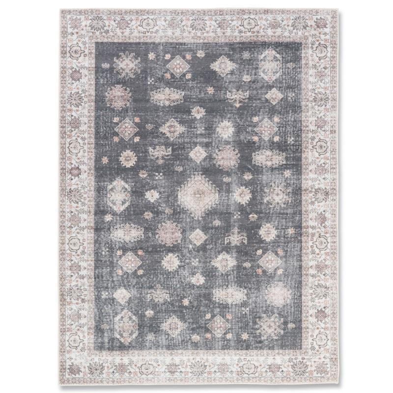 Charcoal Beige Multi Aura Spill Proof Area Rug