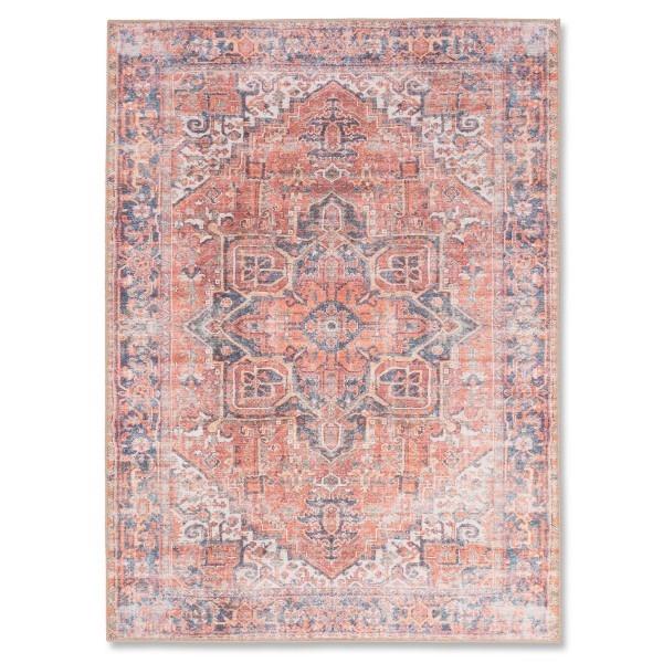 Red Multi Aura Washable Area Rug