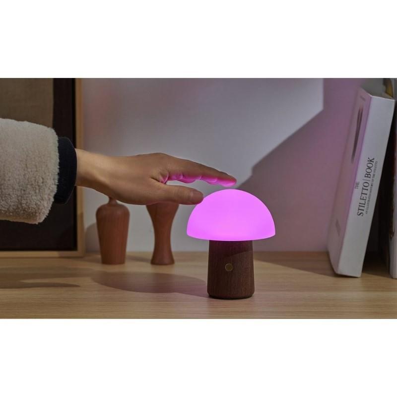 Super Mini Gingko Alice Mushroom Lamp - Walnut