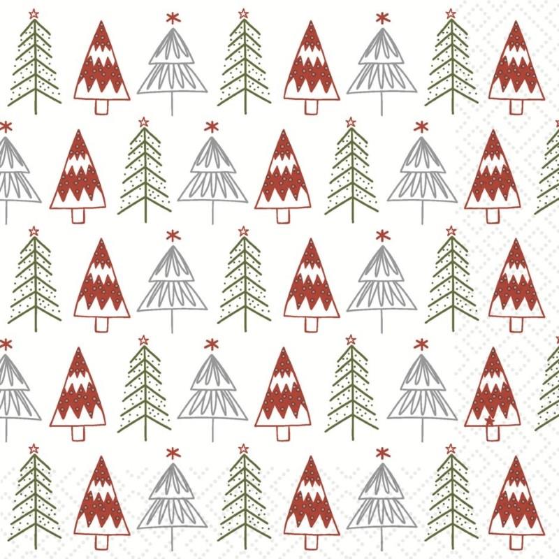 Fun Trees Red Paper Napkins, Pack/20