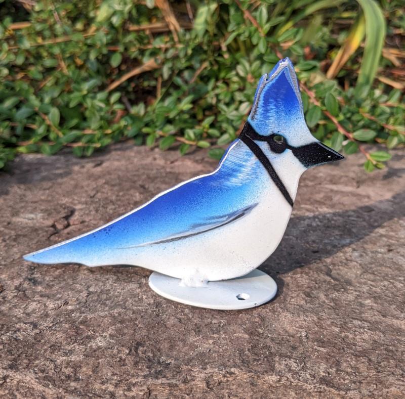 Mini Blue Jay Garden Statue, 4"H