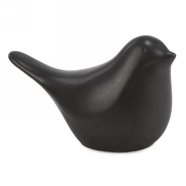 Matte Black Ceramic Bird