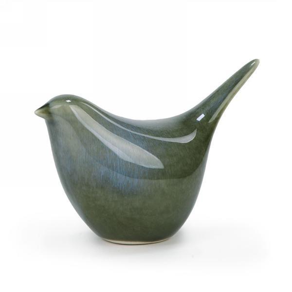 Green & Blue Ceramic Bird