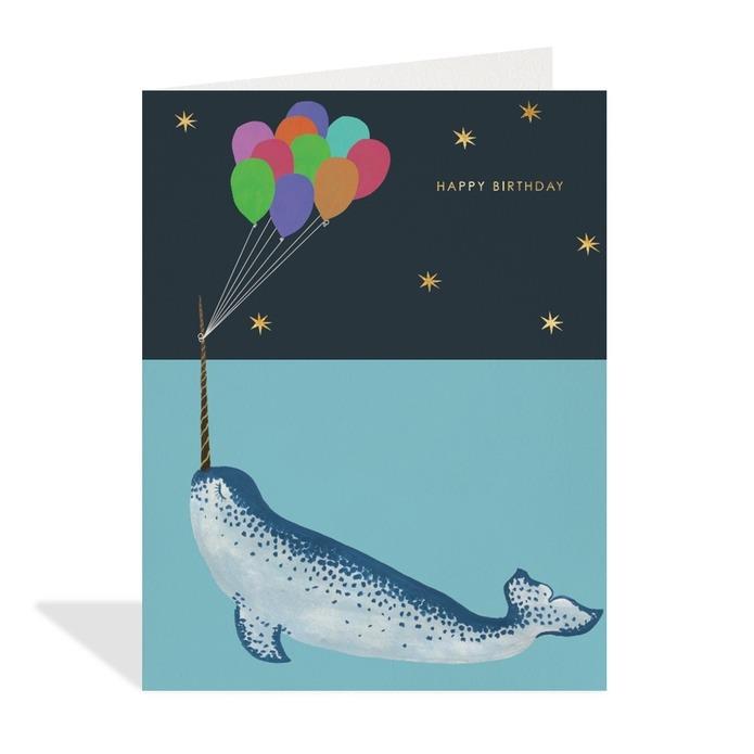 Narwhal Birthday Card