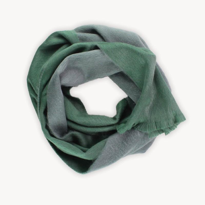 Pokoloko Reversible Alpaca Seamless Scarf, Leaf/Grey