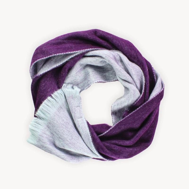 Pokoloko Reversible Alpaca Seamless Scarf, Grape