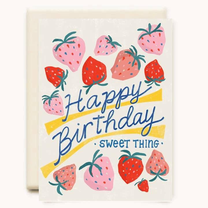 Strawberries Birthday Card