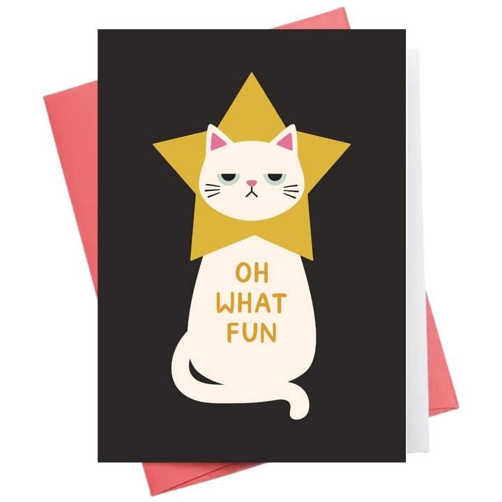 Oh What Fun Cat Holiday Card