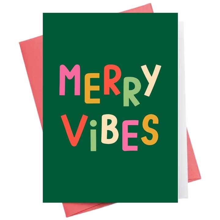 Merry Vibes Lettering Holiday Card