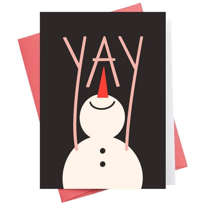 Snowman Yay Holiday Card