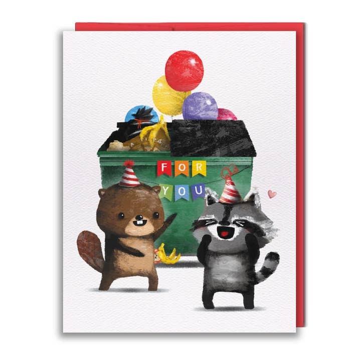 Raccoon For You Birthday Card