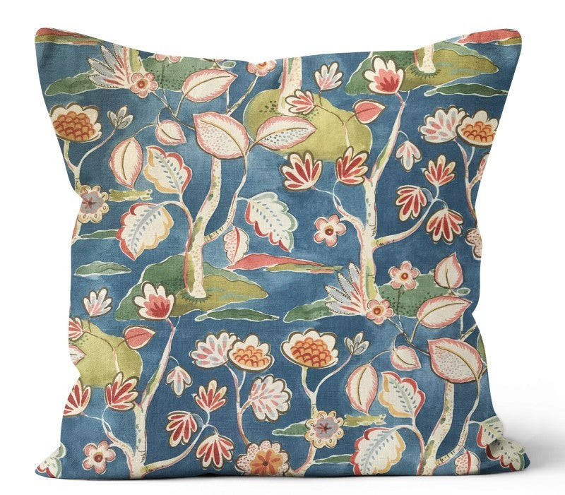 Freya Blue Indoor Toss Cushion, 20&quot;Sq