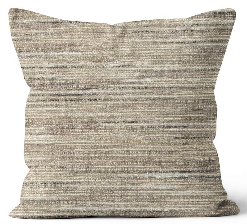 Grasscloth Sandstone Driftwood Indoor Toss Cushion, 20"Sq