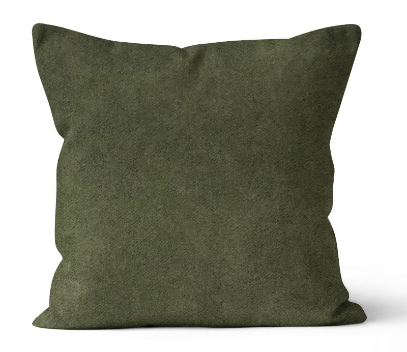 Olive Movelvet Indoor Toss Cushion, 20&quot;Sq