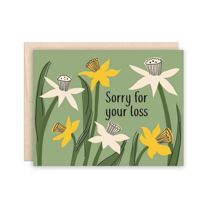 Floral Daffodil Sympathy Card