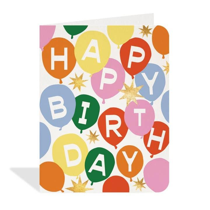 Balloon Party Birthday Card