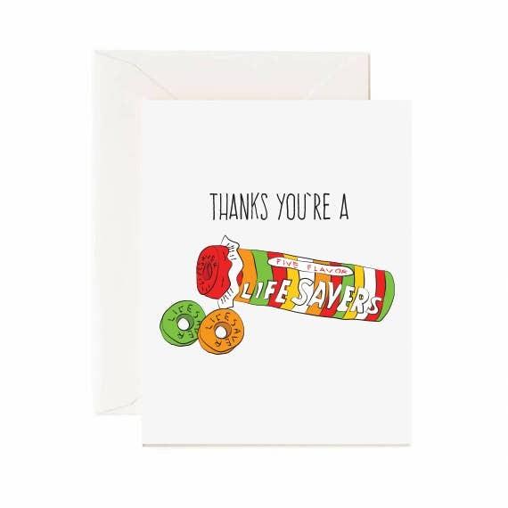 Lifesaver Thank You Card