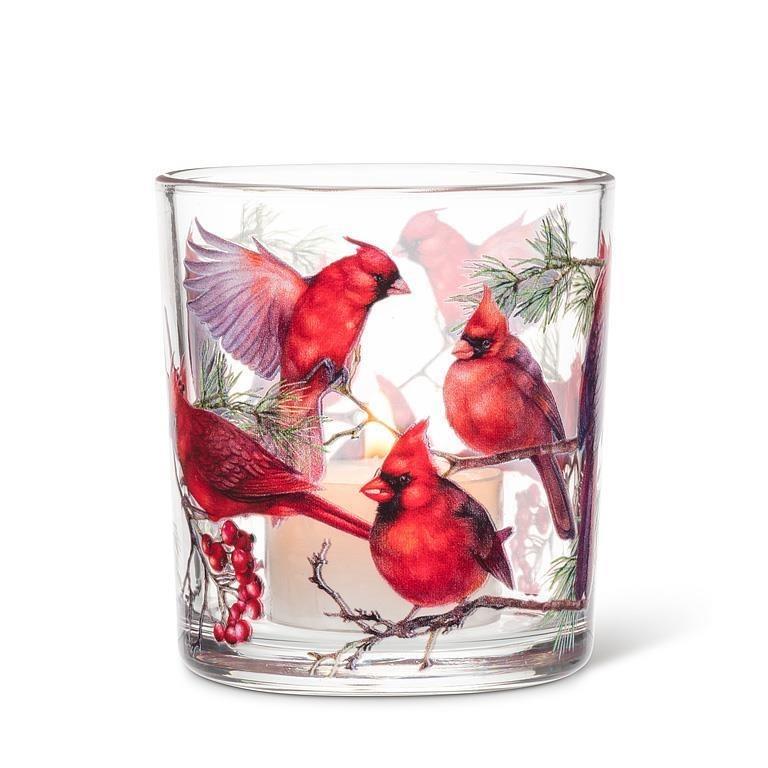 Allover Cardinals Votive Candle Holder