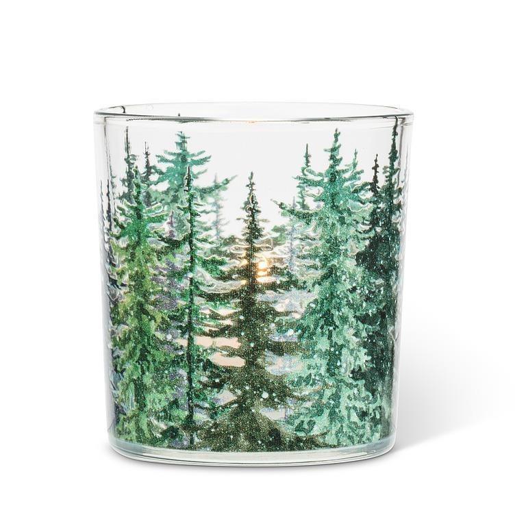 Pine Trees Votive Candle Holder