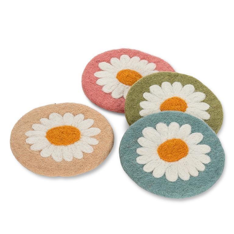 Daisy Coasters, Set of 4