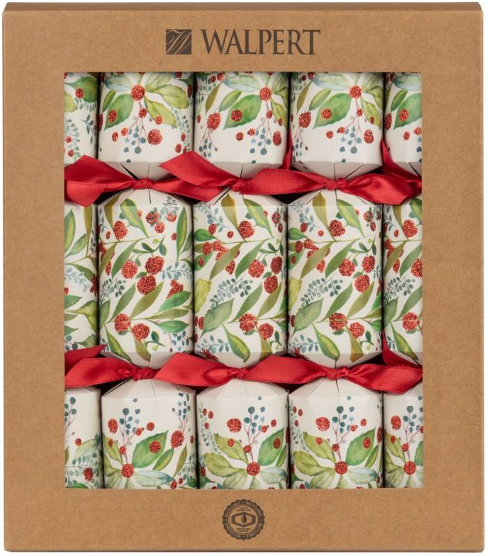 Eco Bayberries Christmas Crackers, Set of 10