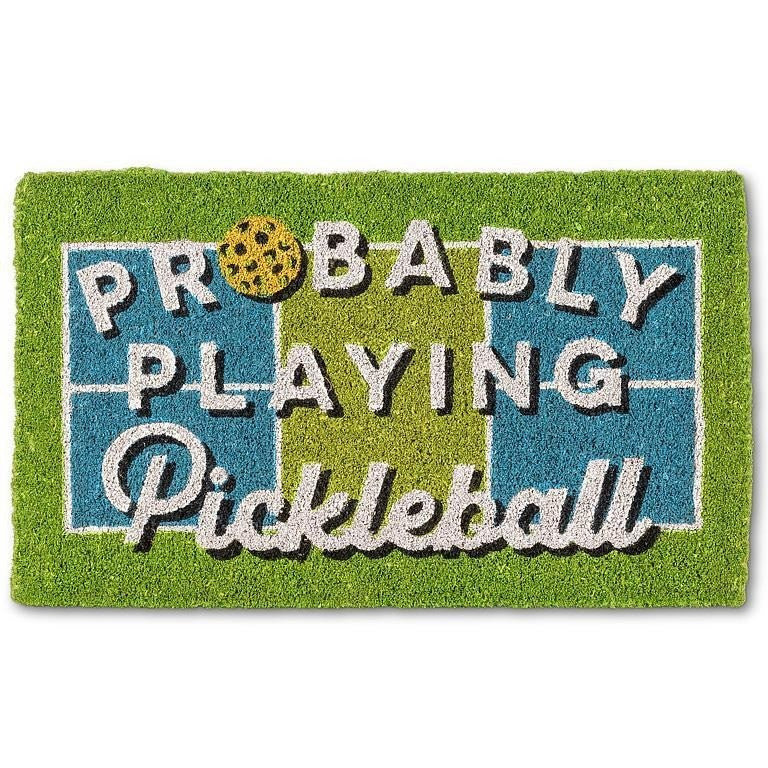 Probably Playing Pickleball Coir Doormat