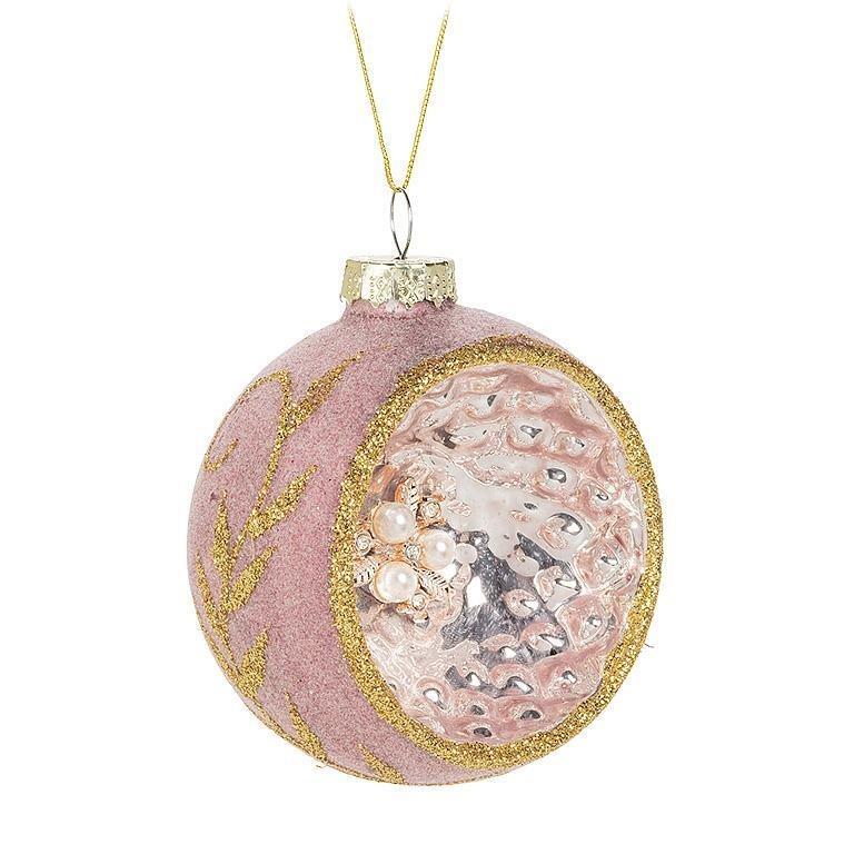 Pink Reflector Ball Ornament