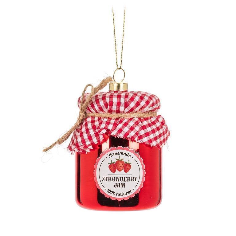 Strawberry Jam Jar Ornament