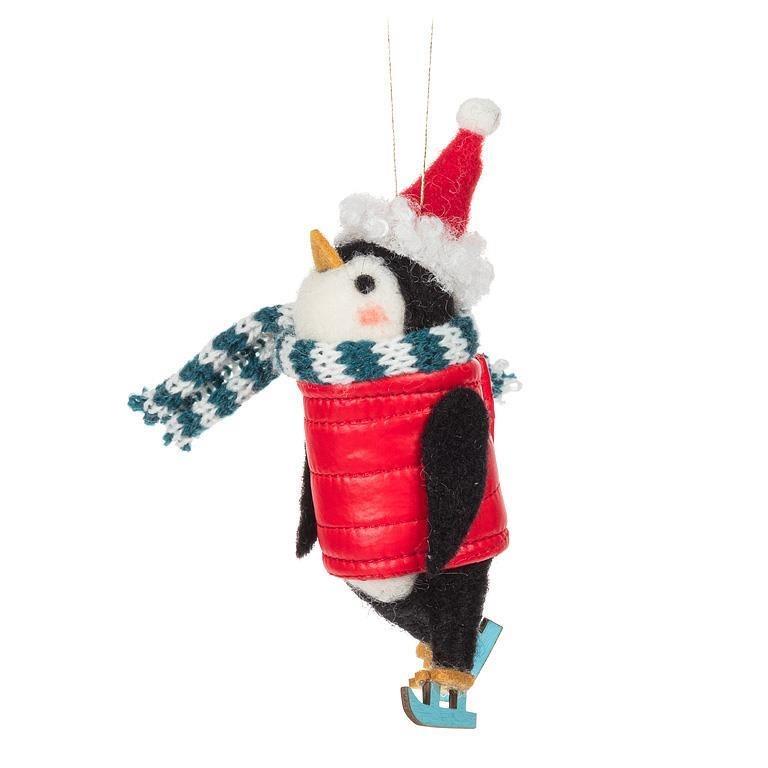 Skating Penguin Ornament