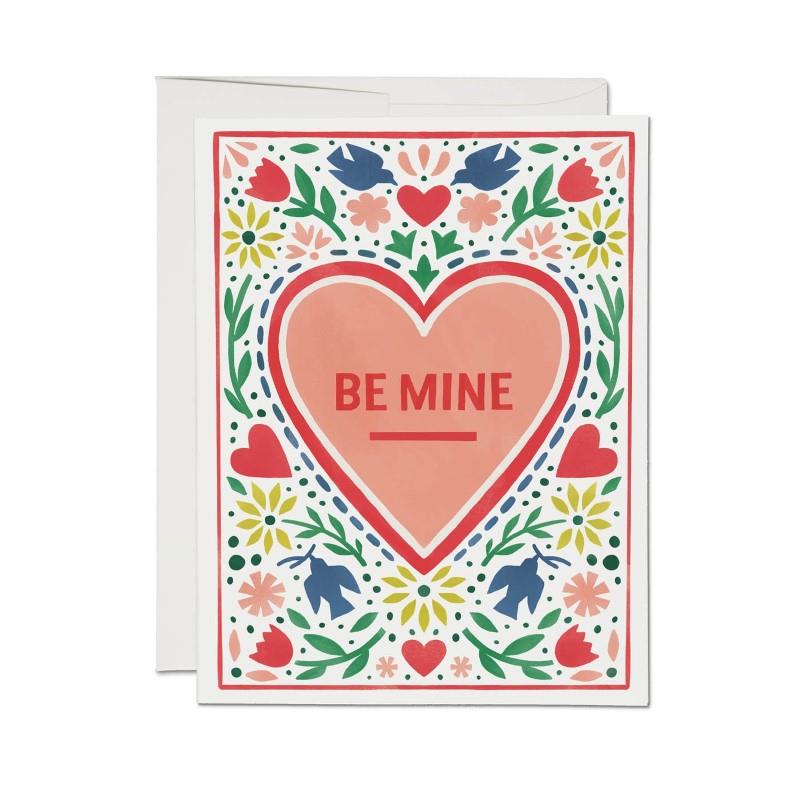 Folk Heart Valentine's Day Card