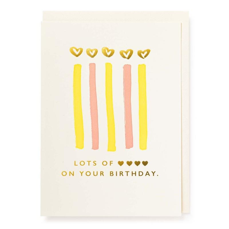 Lots Of Love Birthday Card