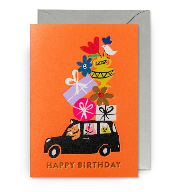 Black Cab Birthday Card