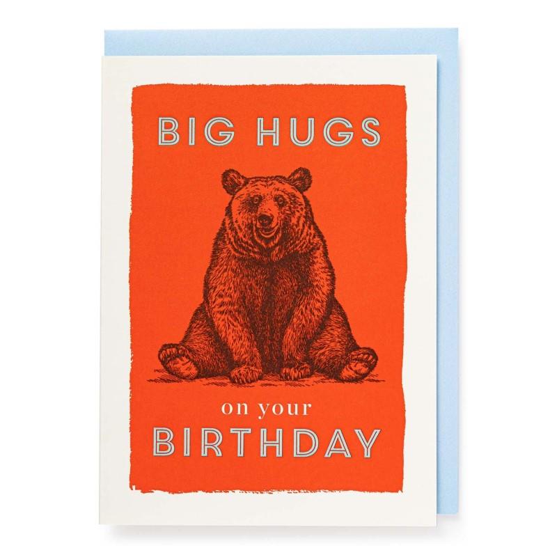 Big Hugs Bear Birthday Card